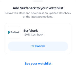 ShopBack 購買 SurfShark VPN 有 120% 優惠回贈。