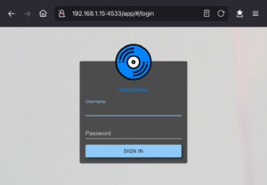 安裝好 Navidrome 後， 可以前往它的登入介面。