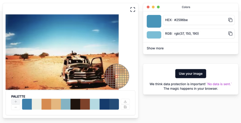 Image Color Picker 首頁畫面