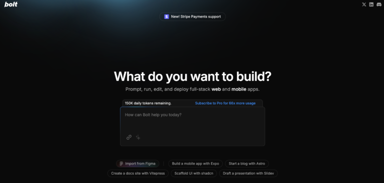 bolt.new AI Coding 網上工具