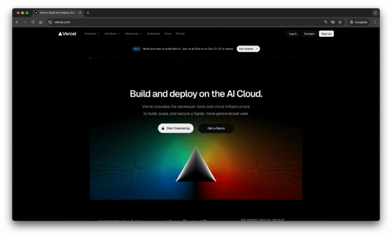 Vercel 輕鬆部署 Next.js 網站,全球伺服器網絡確保快速瀏覽。適合中小企、個人創業者、行銷團隊,助香港網店即時載入商品頁面並應對節日流量高峰。